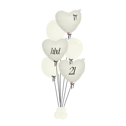 Custom LUXE Heart Helium Balloon bundle 6