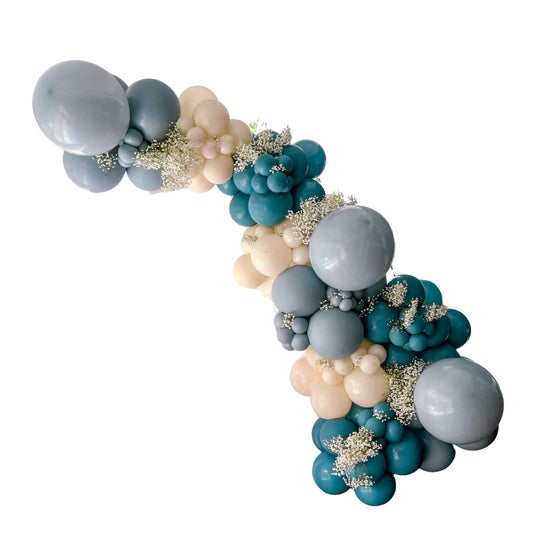 Fog/Retro White/Blue Slate Balloon Garland- BG2