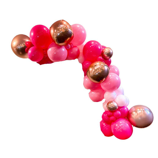 Hot Pink/Pink/Light Pink/Rose Gold Foil Balloon Garland- BG2