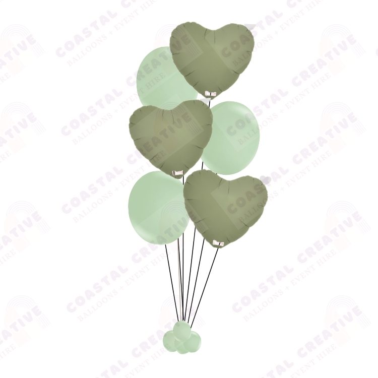 Hearts and Balloons Helium Balloon Bundle