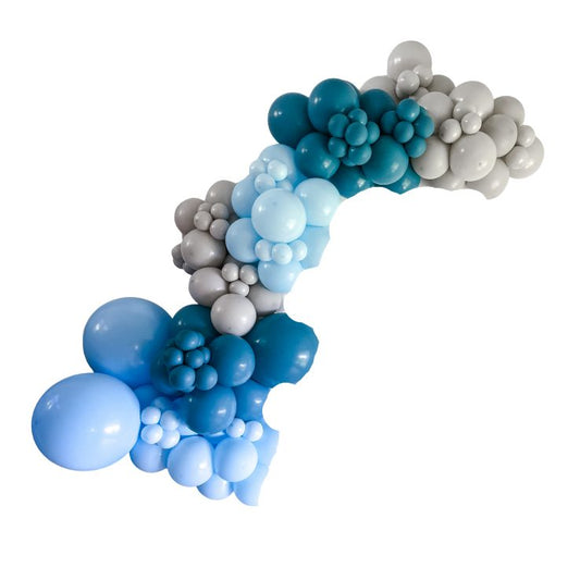 Smoke/baby blue/ Slate bLUE  - Standard Balloon Garland - BG2