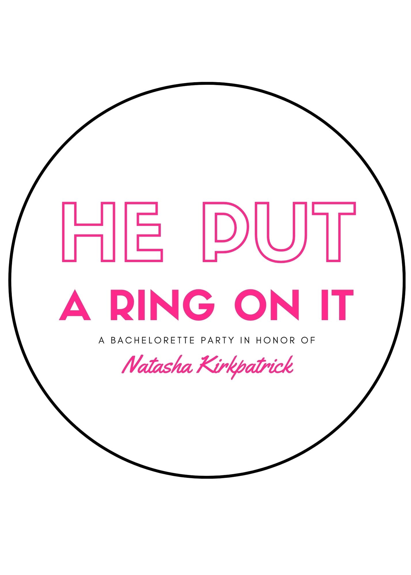 "He put a ring on it" Vinyl Decal