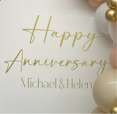 “ Happy anniversary” decal bday