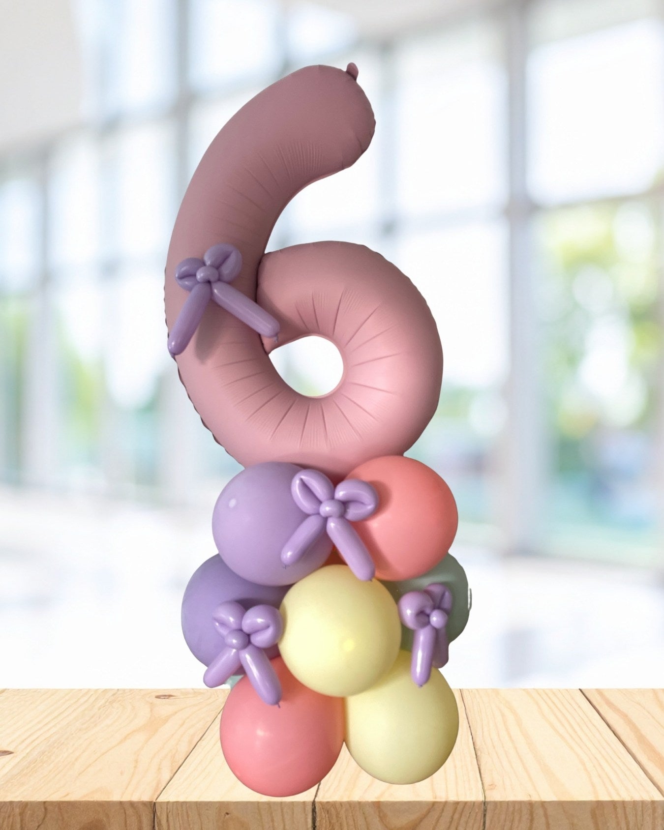 PICK YOU OWN - Bows 86cm Number Balloon Column and Bouquet