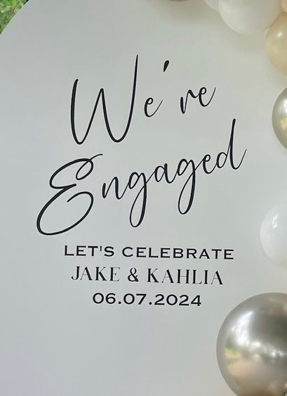 We’re Engaged decal engagement