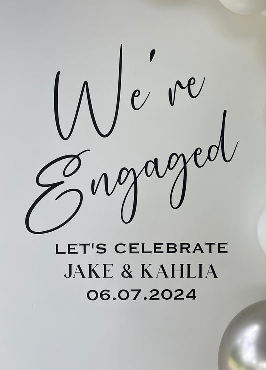 We're Engaged Decal
