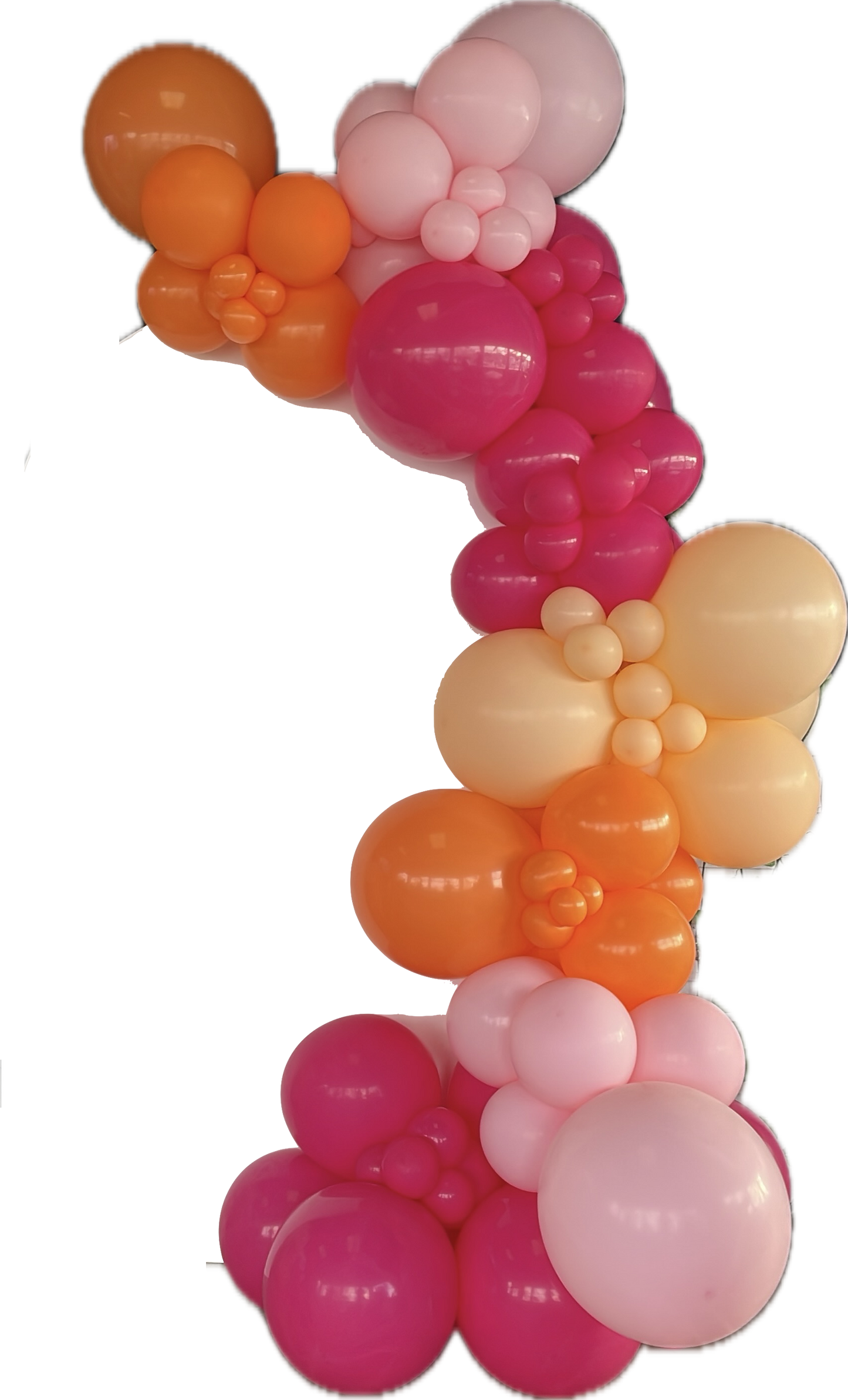 Hot pink/Peach/Pink/Orange Balloon Garland- BG2
