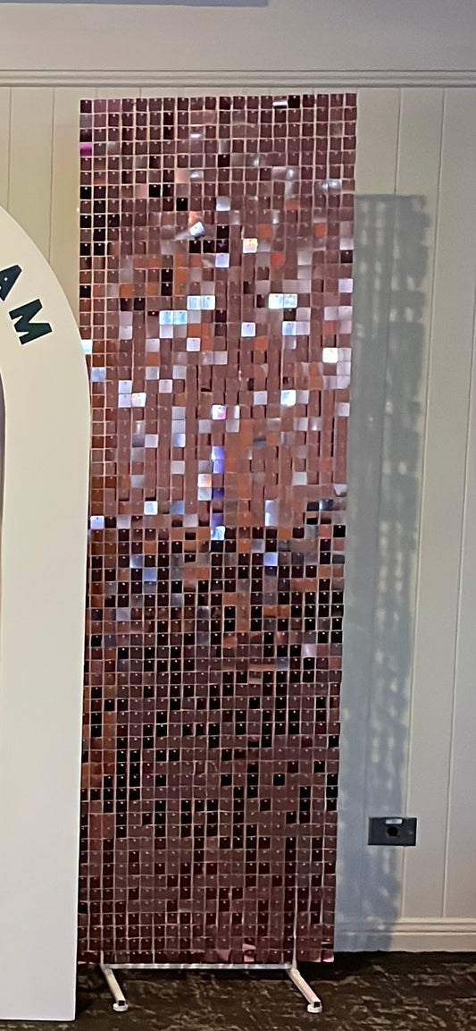 2m x 80 cm Rose gold shimmer Backdrop ONLY