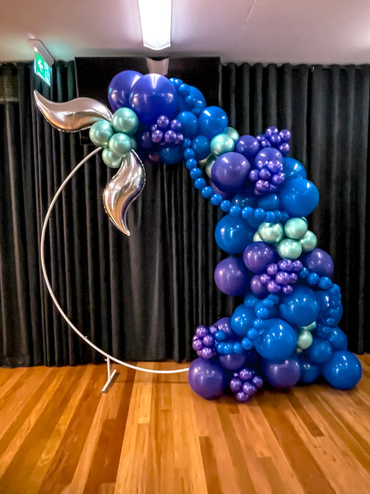 2M White Circle Hoop Hire backdrop ONLY