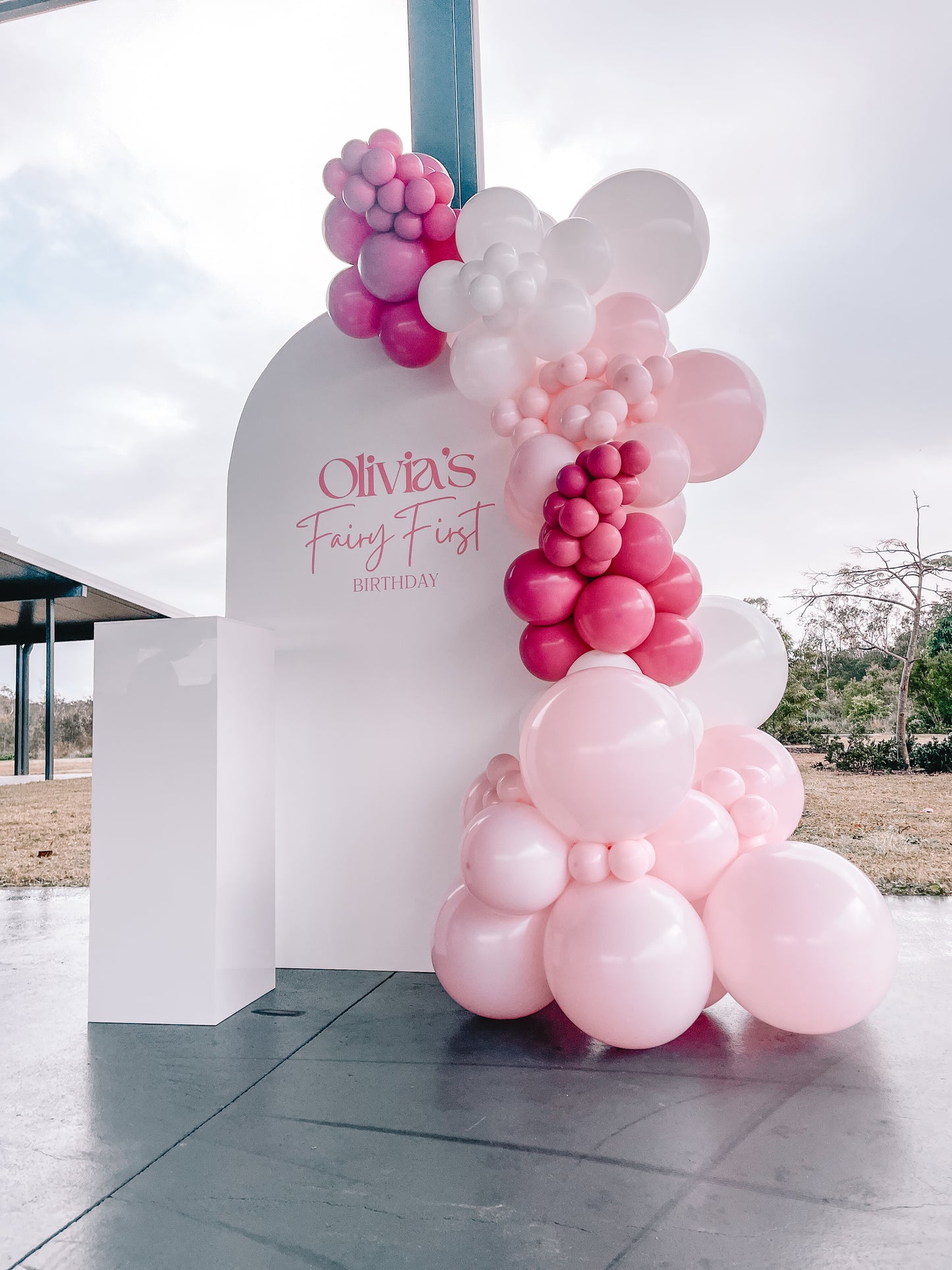 1.9m x 1.1m MDF ARCH backdrop ONLY