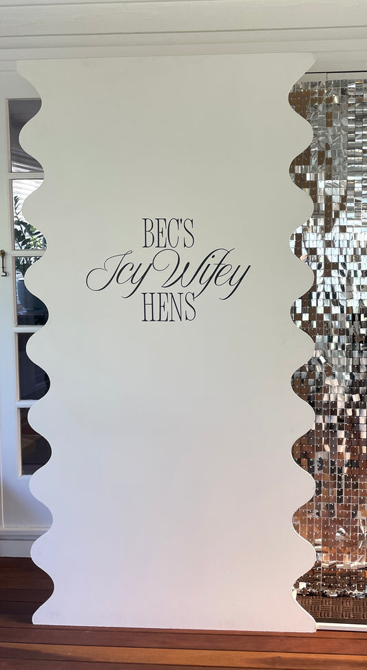 *NEW* 2m x 1m MDF WAVY RECTANGLE backdrop ONLY