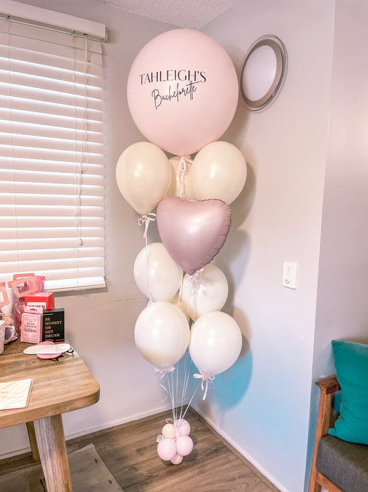 Custom Pink/Lace bow Helium Balloon 10 bow bundle