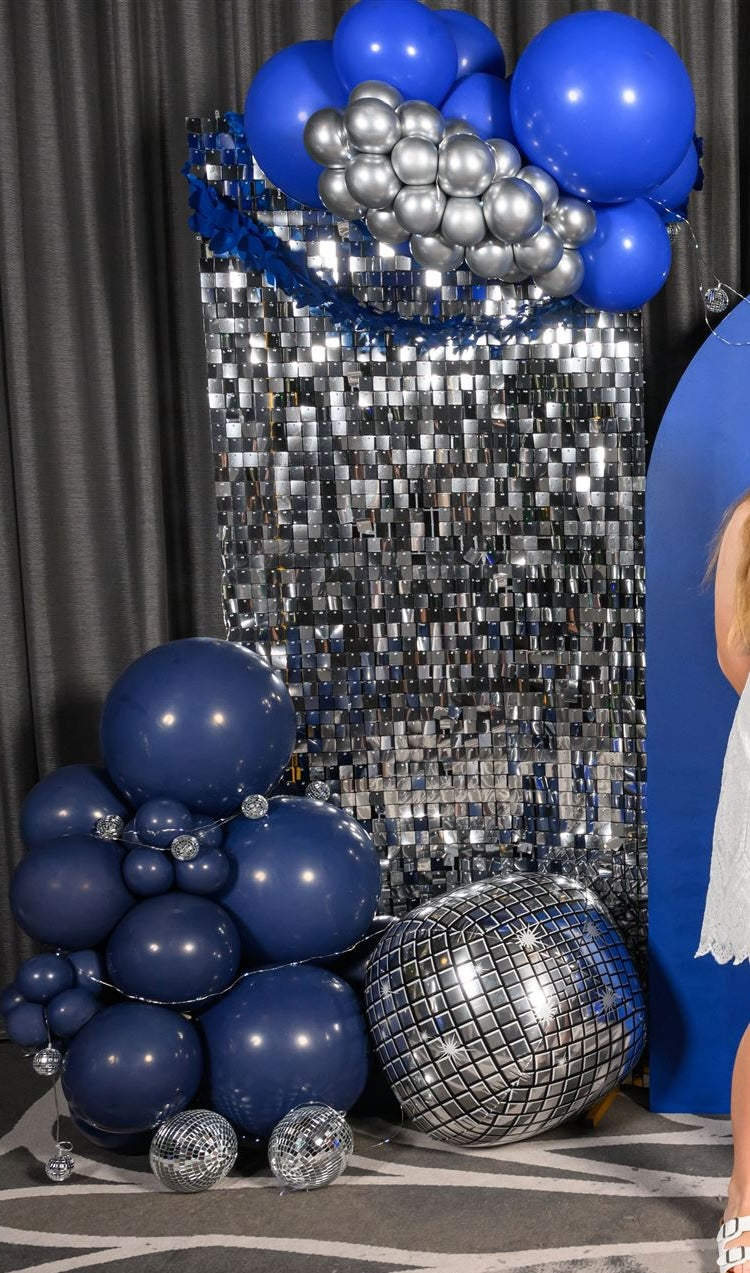 2m x 1M Silver shimmer Wall Backdrop ONLY