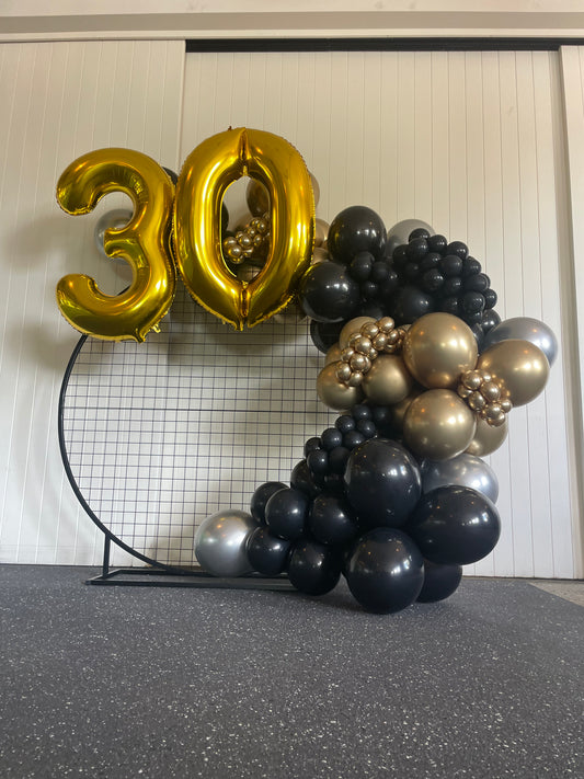 1.5m Mesh Black Hoop Backdrop ONLY