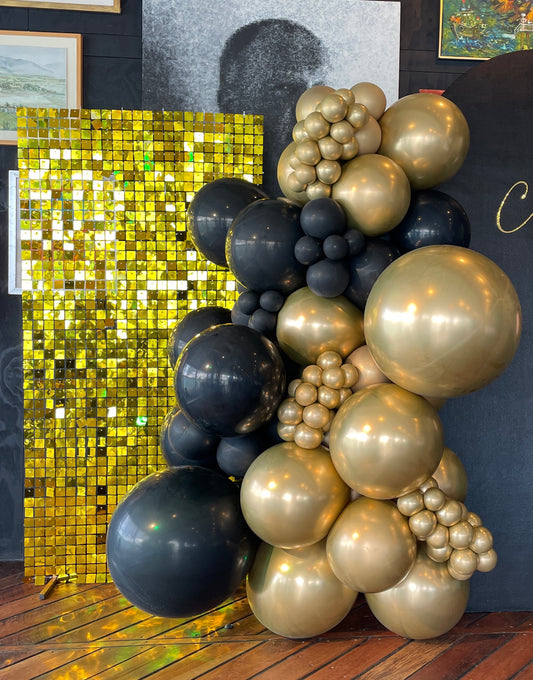 2.2M x 1M GOLD shimmer Wall Backdrop ONLY