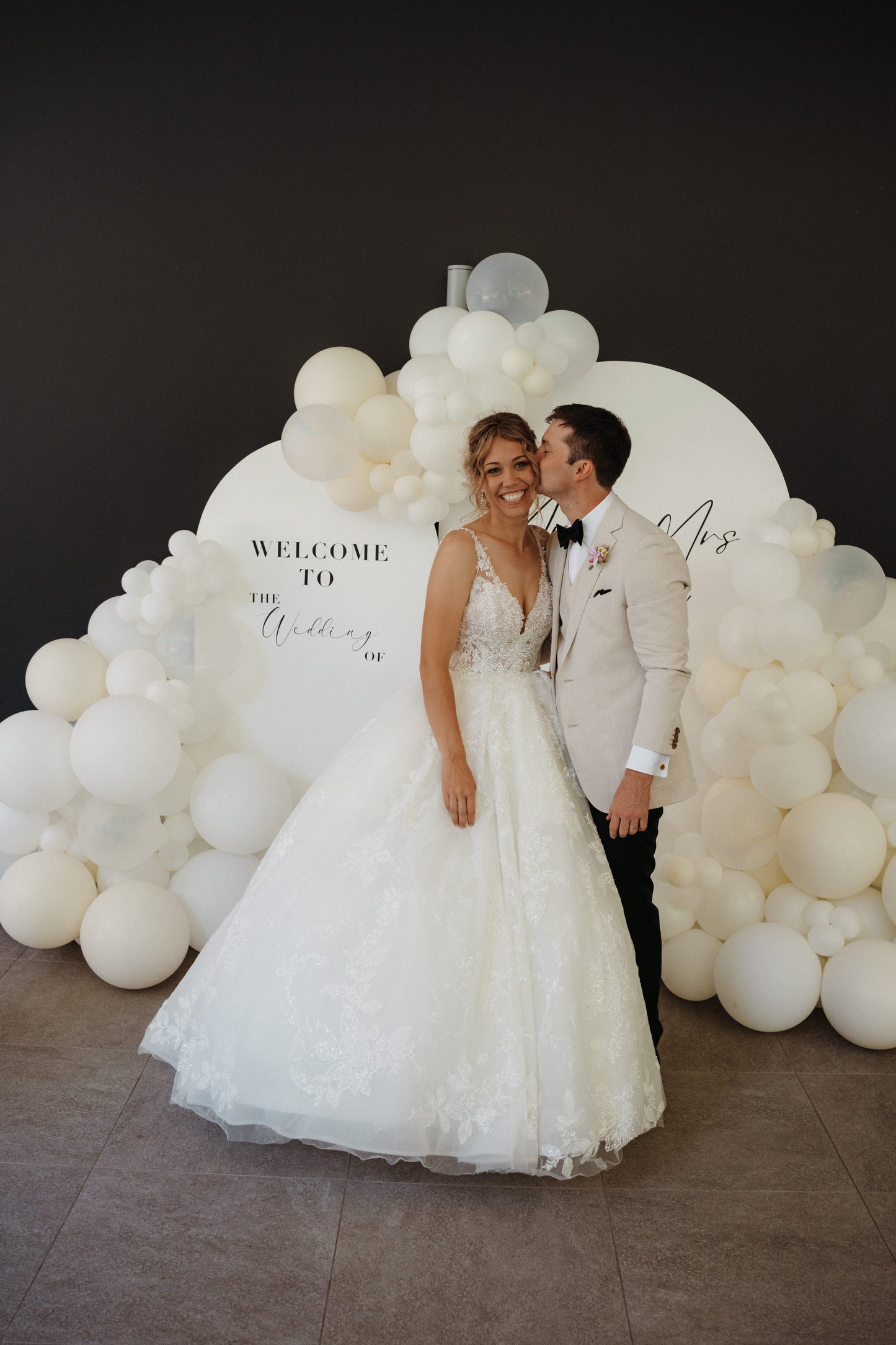 2 x White wooden Arch Backdrops ONLY