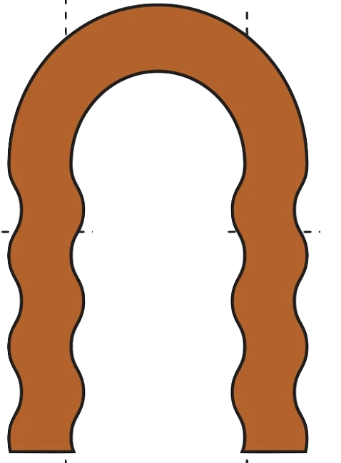 NEW 1.8m x 1.2 m Cut out WAVY Arch  Backdrop ONLY