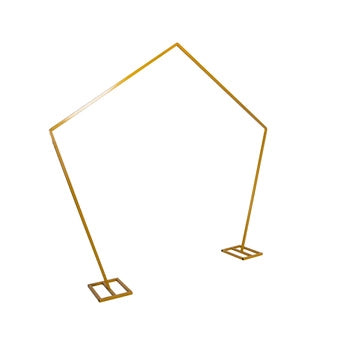 2.4m Gold Pentagon Hire backdrop ONLY