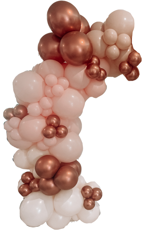 Ready To Hang - ROSE Gold Pink and whiteStandard Balloon Garland