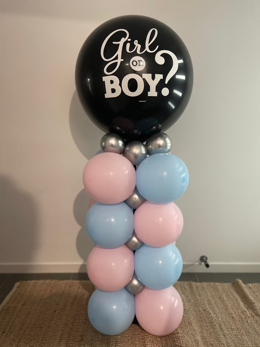 Girl or Boy Balloon Column bouquet