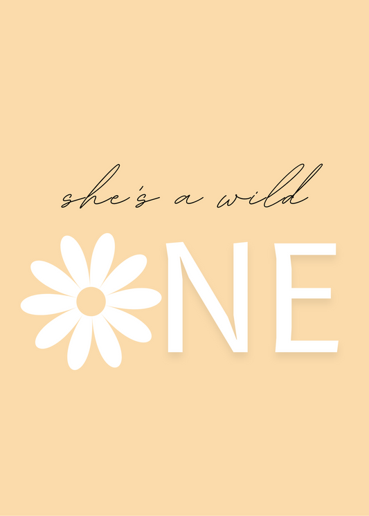 "She's A Wild One" Daisy Vinyl Decal