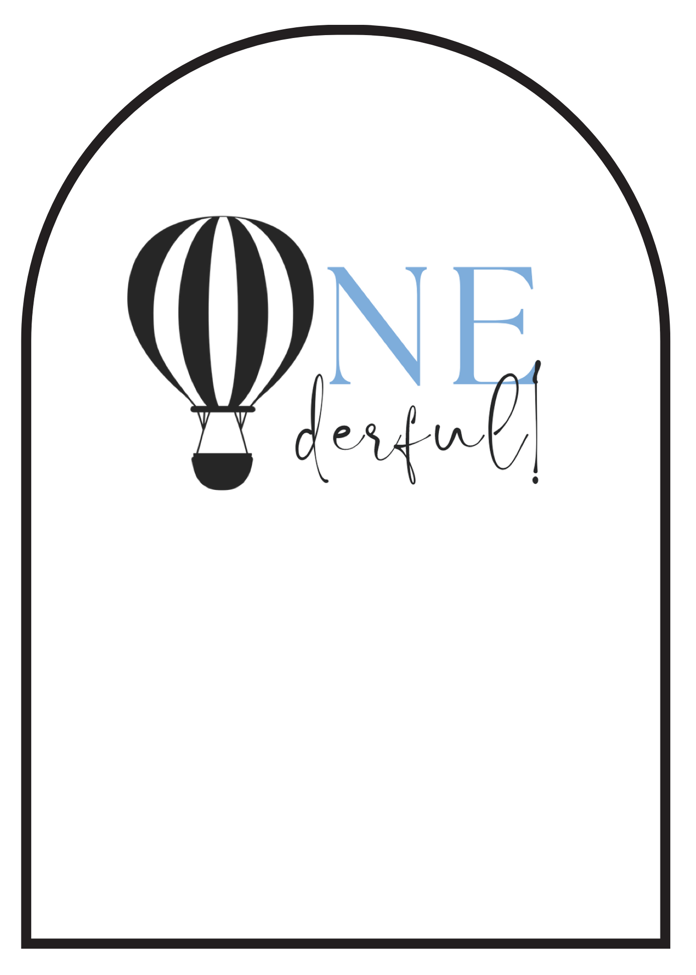 One DERFUL air balloon Vinyl Decal