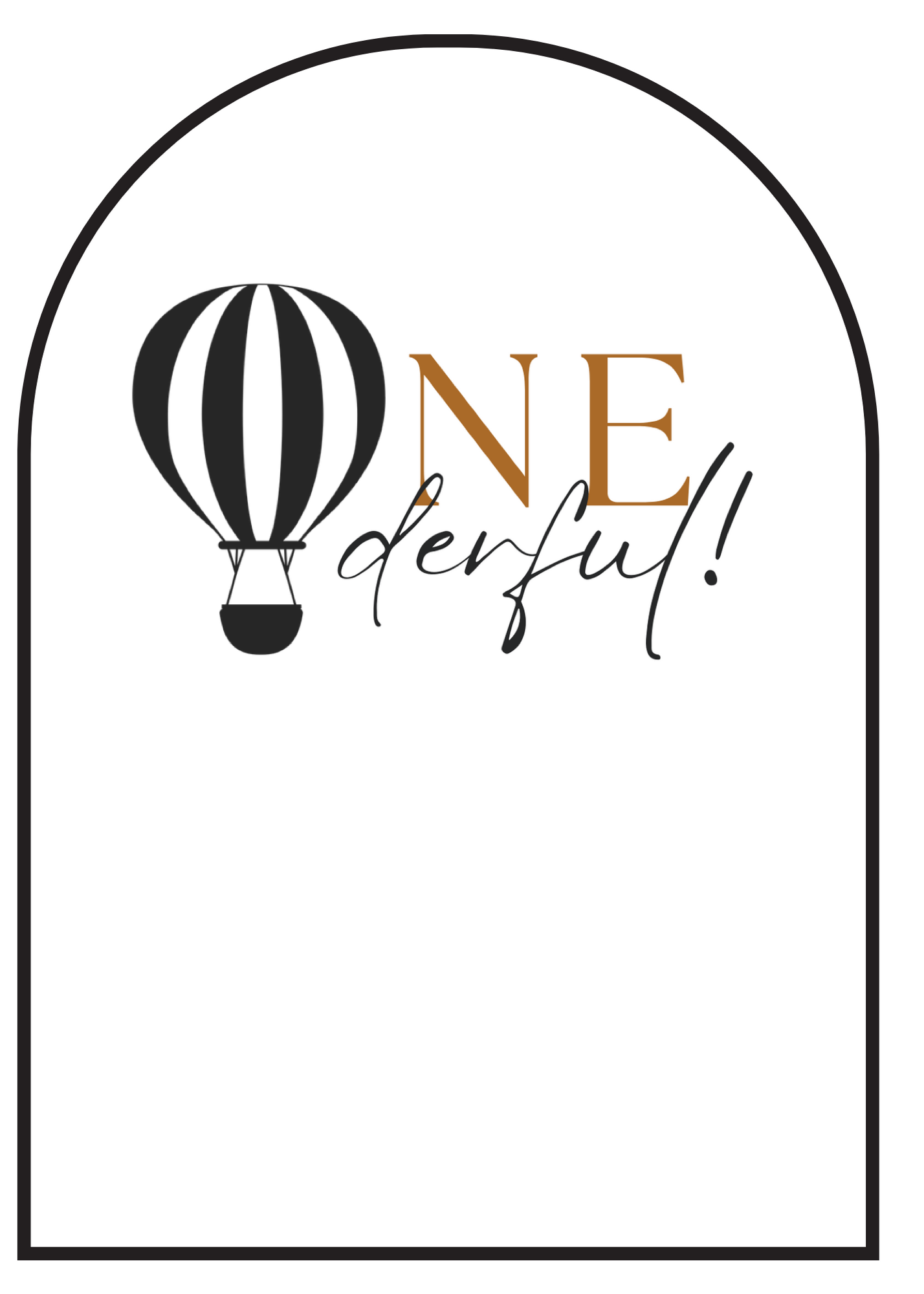 One DERFUL air balloon Vinyl Decal