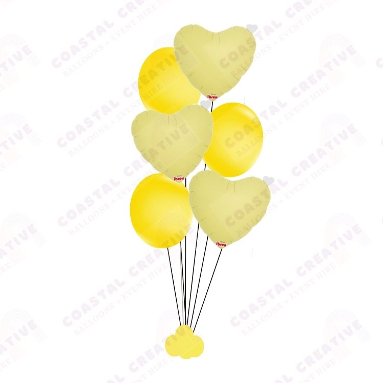 Hearts and Balloons Helium Balloon Bundle