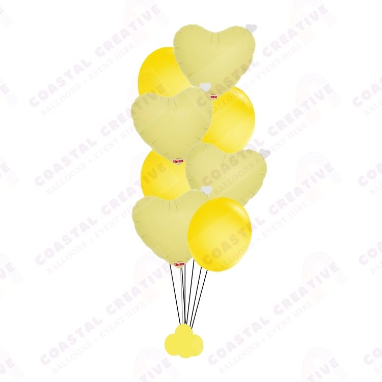 Hearts and Balloons Helium Balloon Bundle