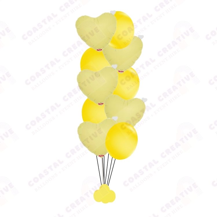 Hearts and Balloons Helium Balloon Bundle