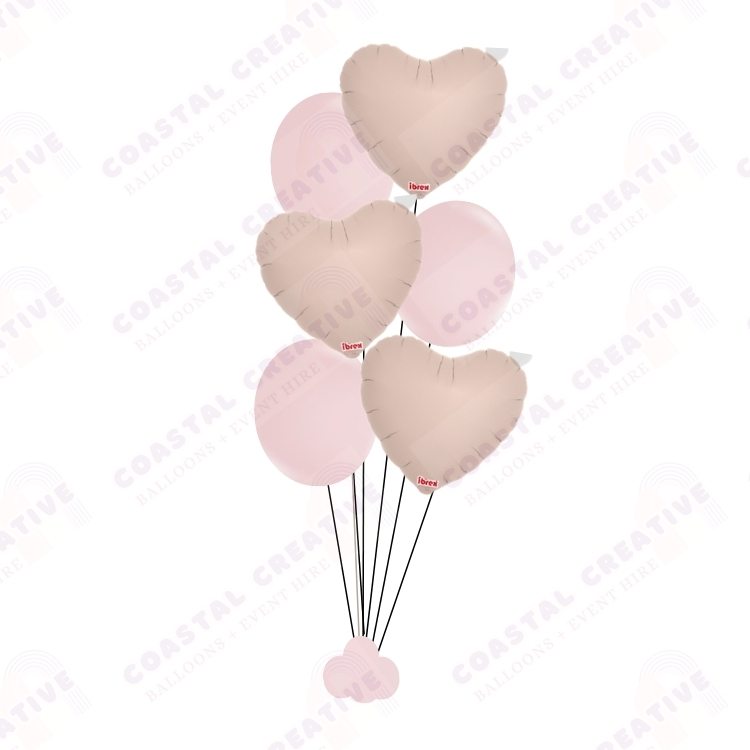 Hearts and Balloons Helium Balloon Bundle