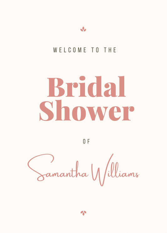 "Welcome to Bridal Shower"  Vinyl Decal