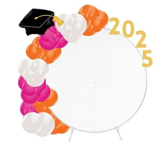 Graduation and presentation packages for 2025 with balloon designs and pricing.