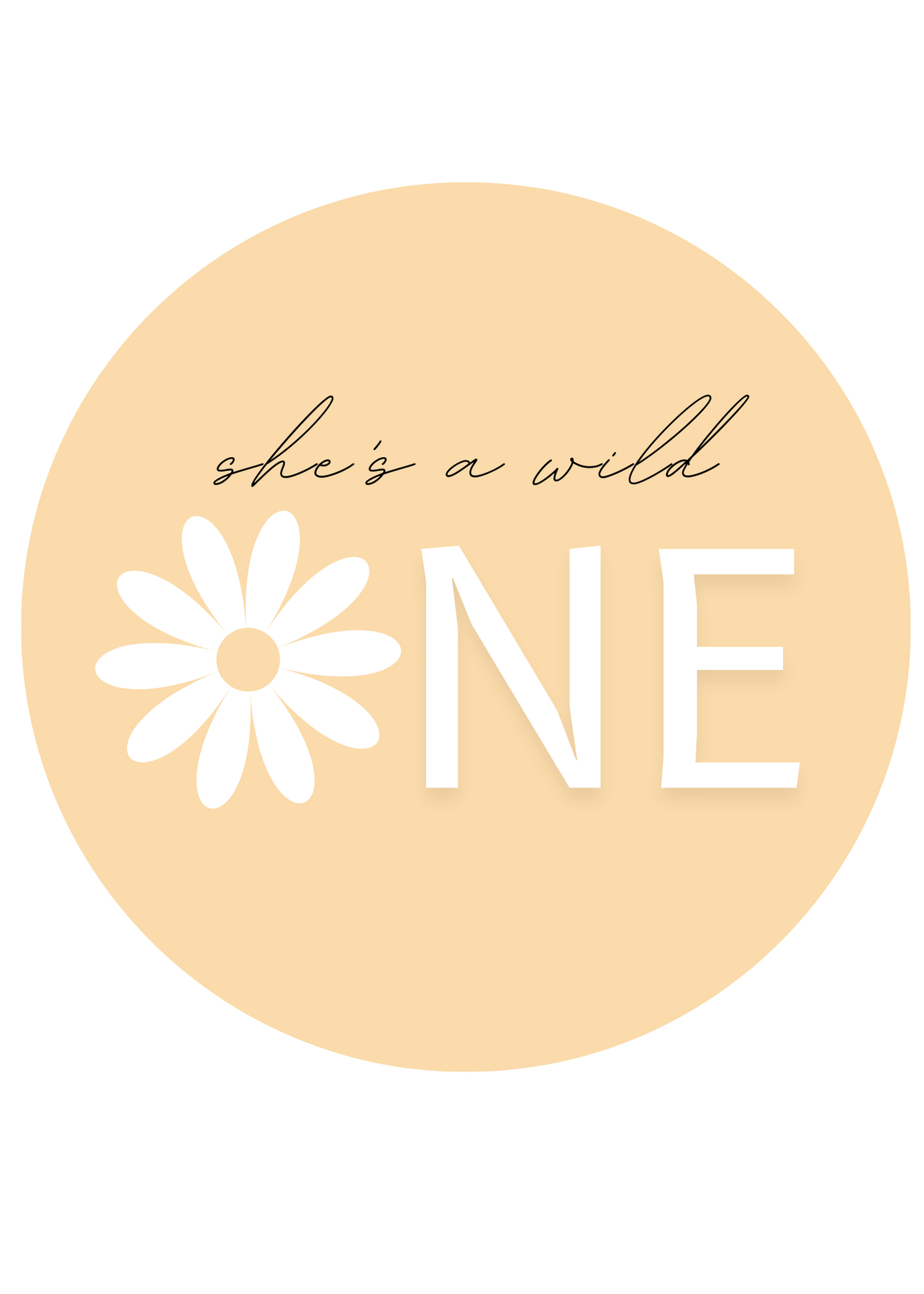 "She's A Wild One" Daisy Vinyl Decal