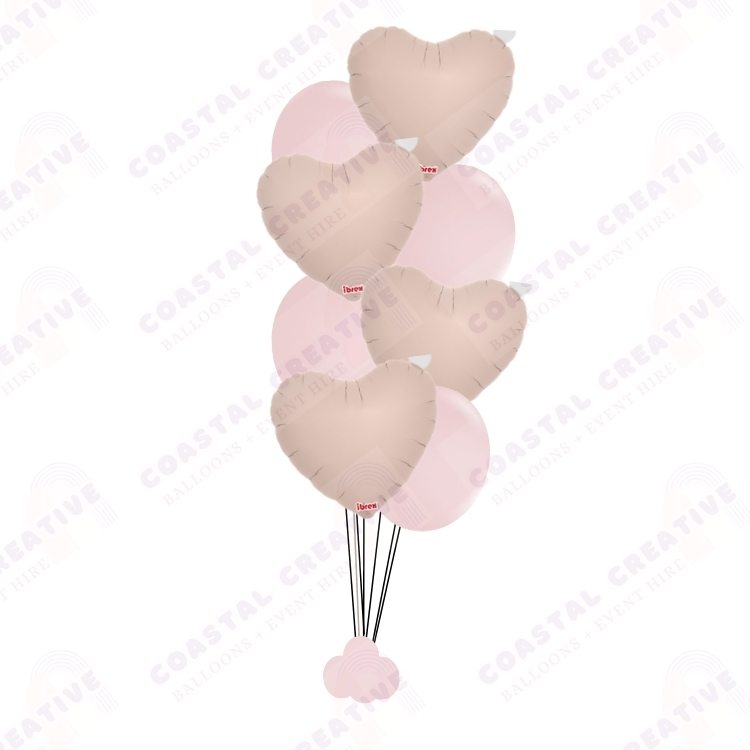 Hearts and Balloons Helium Balloon Bundle