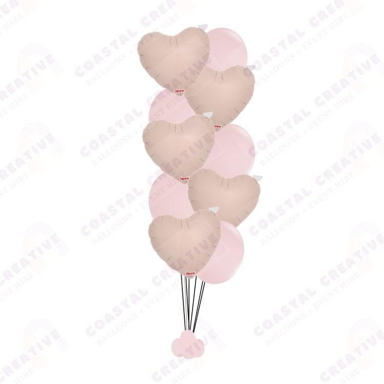 Hearts and Balloons Helium Balloon Bundle