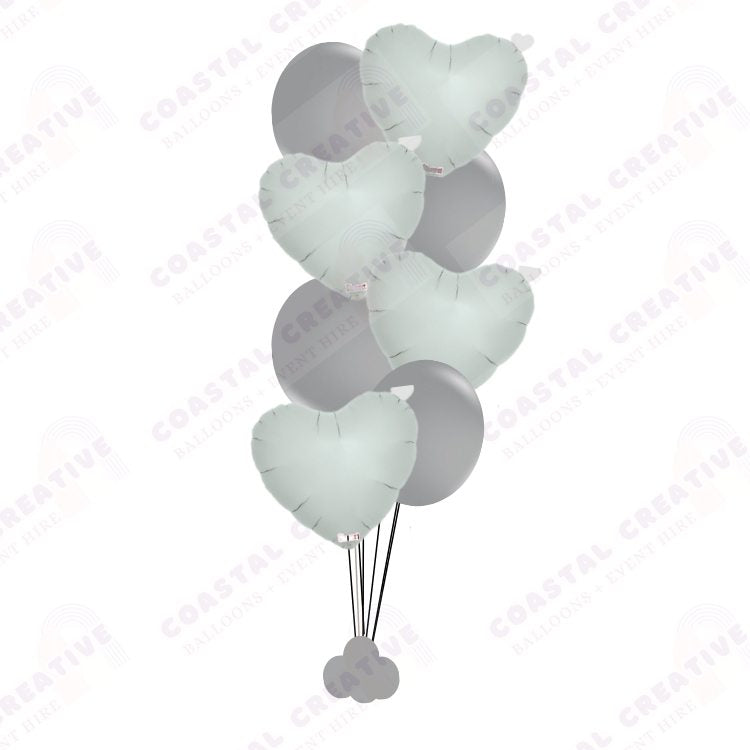 Hearts and Balloons Helium Balloon Bundle