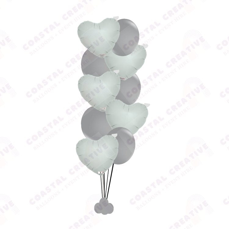 Hearts and Balloons Helium Balloon Bundle