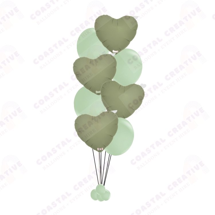 Hearts and Balloons Helium Balloon Bundle