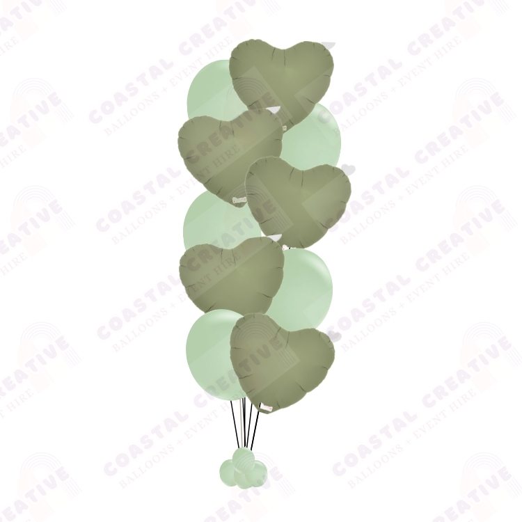 Hearts and Balloons Helium Balloon Bundle