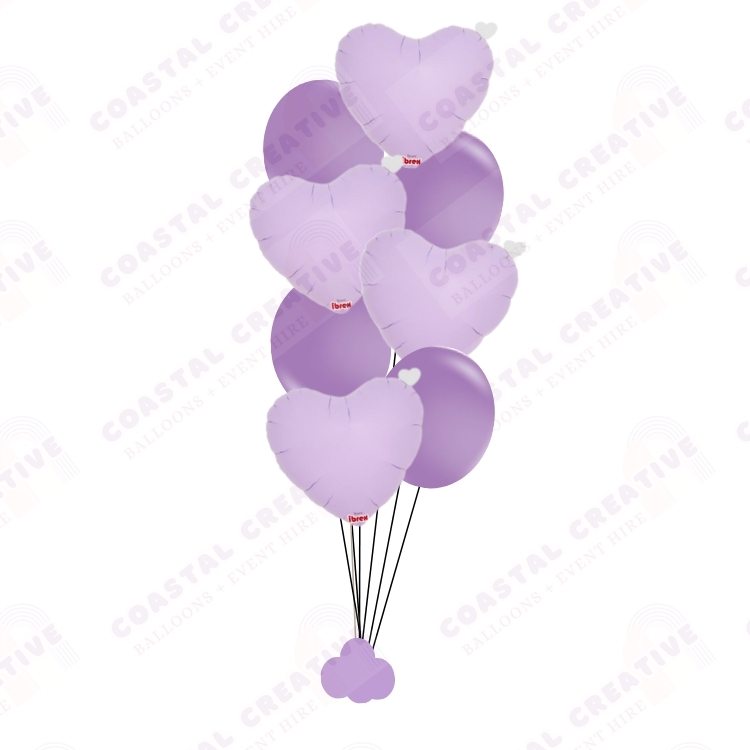 Hearts and Balloons Helium Balloon Bundle