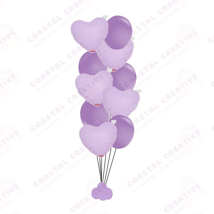 Hearts and Balloons Helium Balloon Bundle