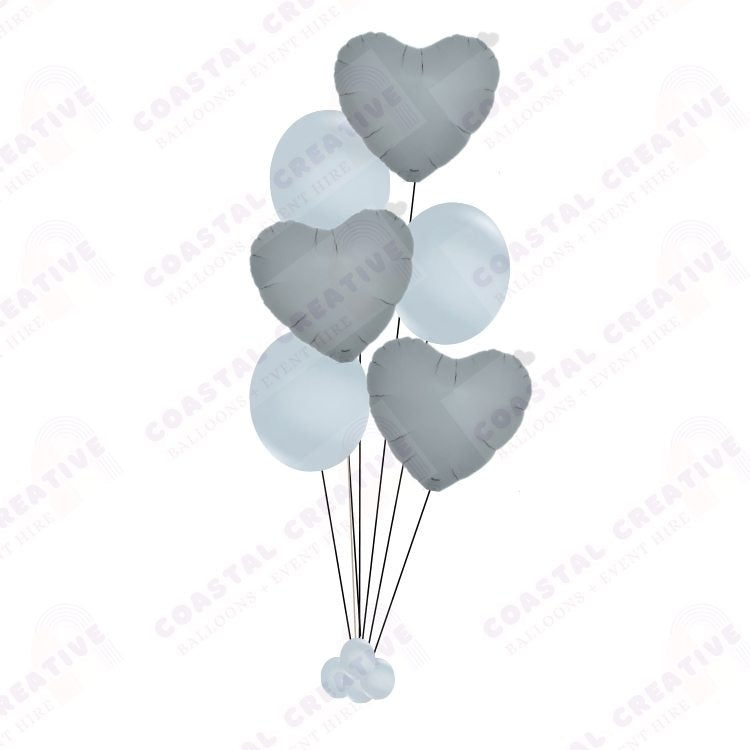 Hearts and Balloons Helium Balloon Bundle