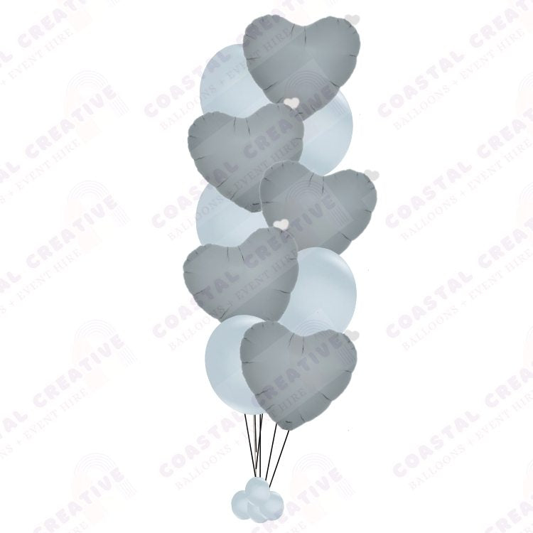 Hearts and Balloons Helium Balloon Bundle