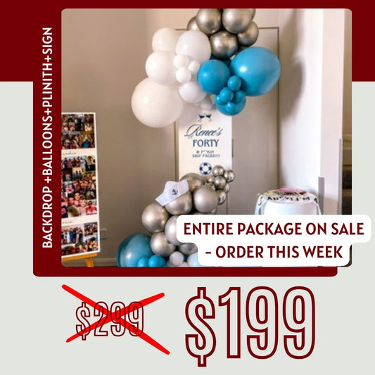 Package 1 - Sign, Stand and Balloons