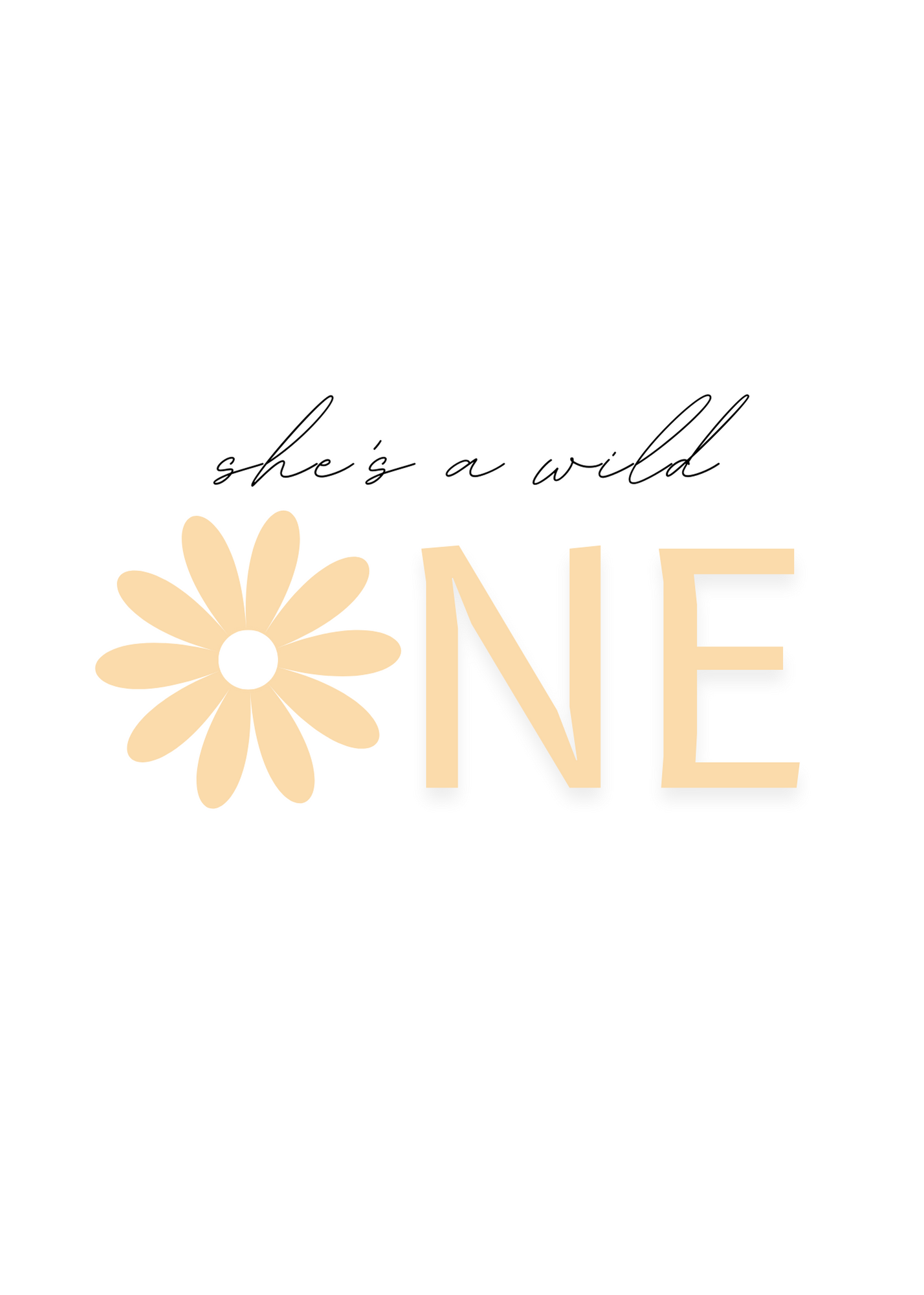 "She's A Wild One" Daisy Vinyl Decal