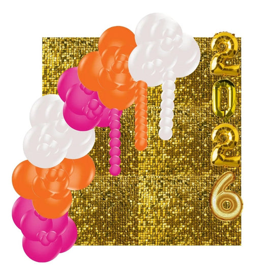 Promotional flyer for Coastal Creative Balloons' Grad/Presentation Packages 2026 with balloon designs and pricing.