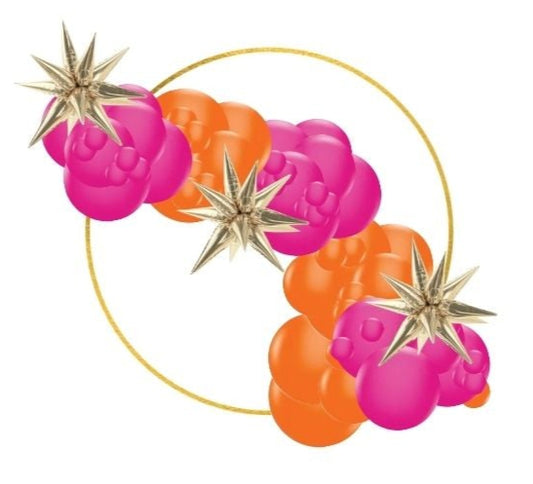 Graduation and presentation packages for 2025 with balloon designs and prices on a white background.