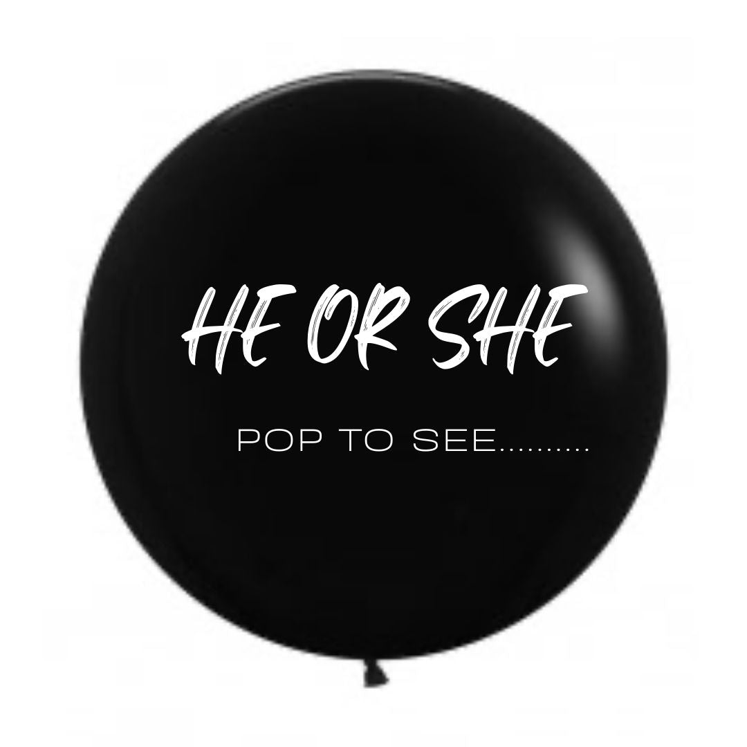 60cm "Pop to see" Gender Reveal  Vinyl Balloon decal