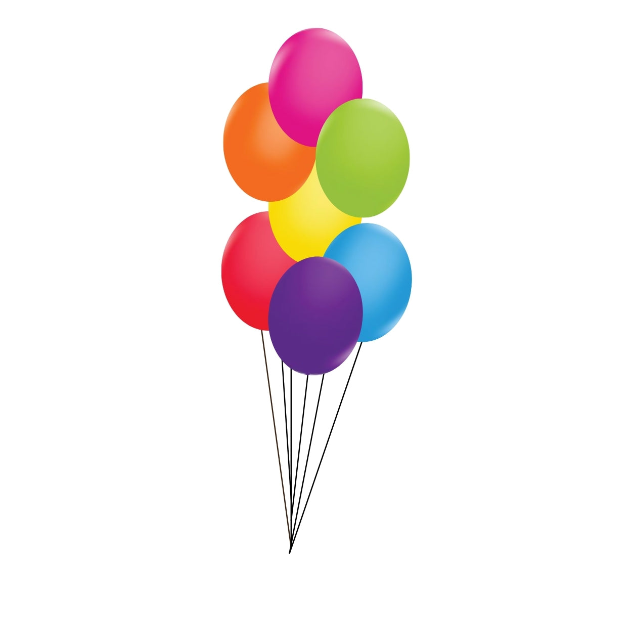 Rainbow Bouquet Helium Balloons